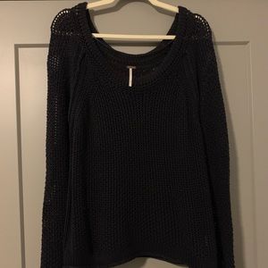 Free People Black Sweater - Medium